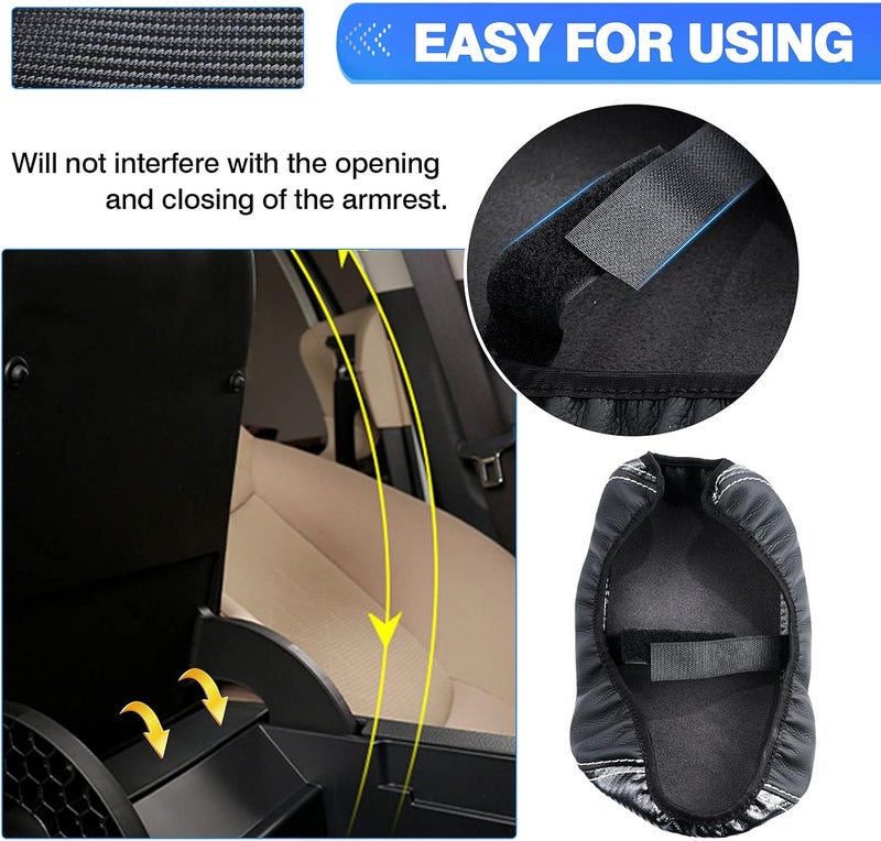 Autorder Center Console Cover for Kia Seltos 2021 2022 2023 2024 2025 Accessories Carbon Fiber Armrest Cover Anti-Scratch Middle Console Pad Leather Armrest Protector - Image 5